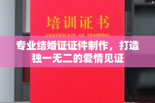黔东专业结婚证证件制作，打造独一无二的爱情见证